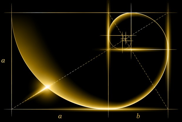 Golden section (ratio, divine proportion) and golden spiral
