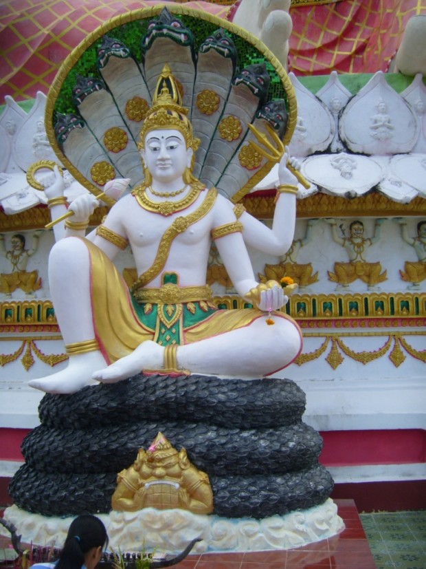 Менее крупные  идолы, соседствующие с «Будддой богатства» в языческом комплексе на о.Самуи.